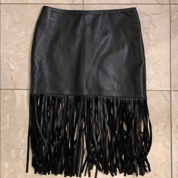 Black leather skirt with by the Perfext - Picture 1 of 4